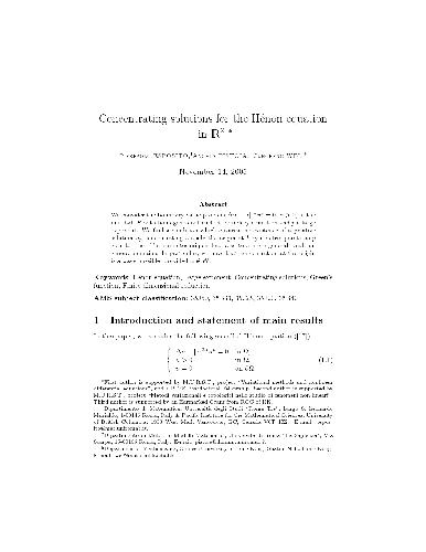 خرید و دانلود نسخه کامل کتاب Concentrating solutions for the Henon equation in R^2