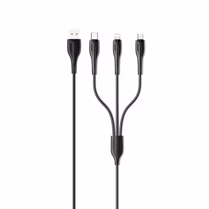 کابل تبدیل USB به microUSB/لایتنینگ/USB-C  یوسمز مدل S-SJ374 U38 طول 1 متر