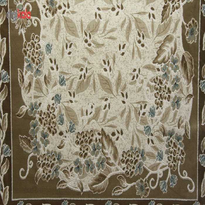 فرش ماشینی زمرد مشهد طرح 1725 زمینه آبی