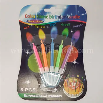 شمع تولد کوچک رنگی