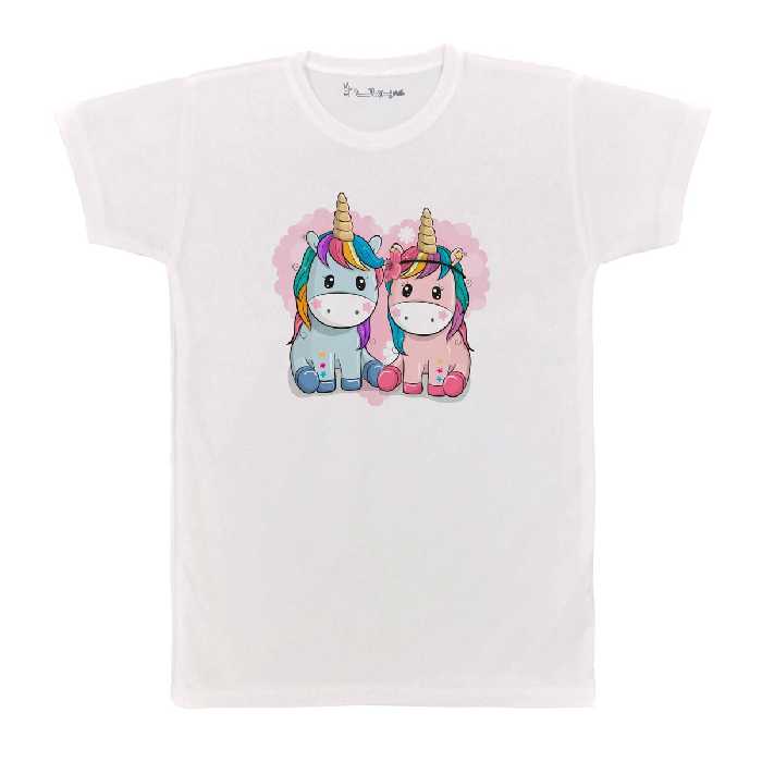 تی شرت بچگانه پرمانه طرح Unicorn کد pmt.3127