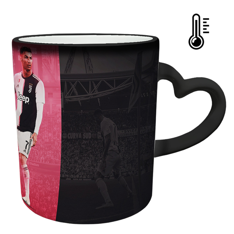 ماگ حرارتی مدل دسته قلبی طرح رونالدو کد 131