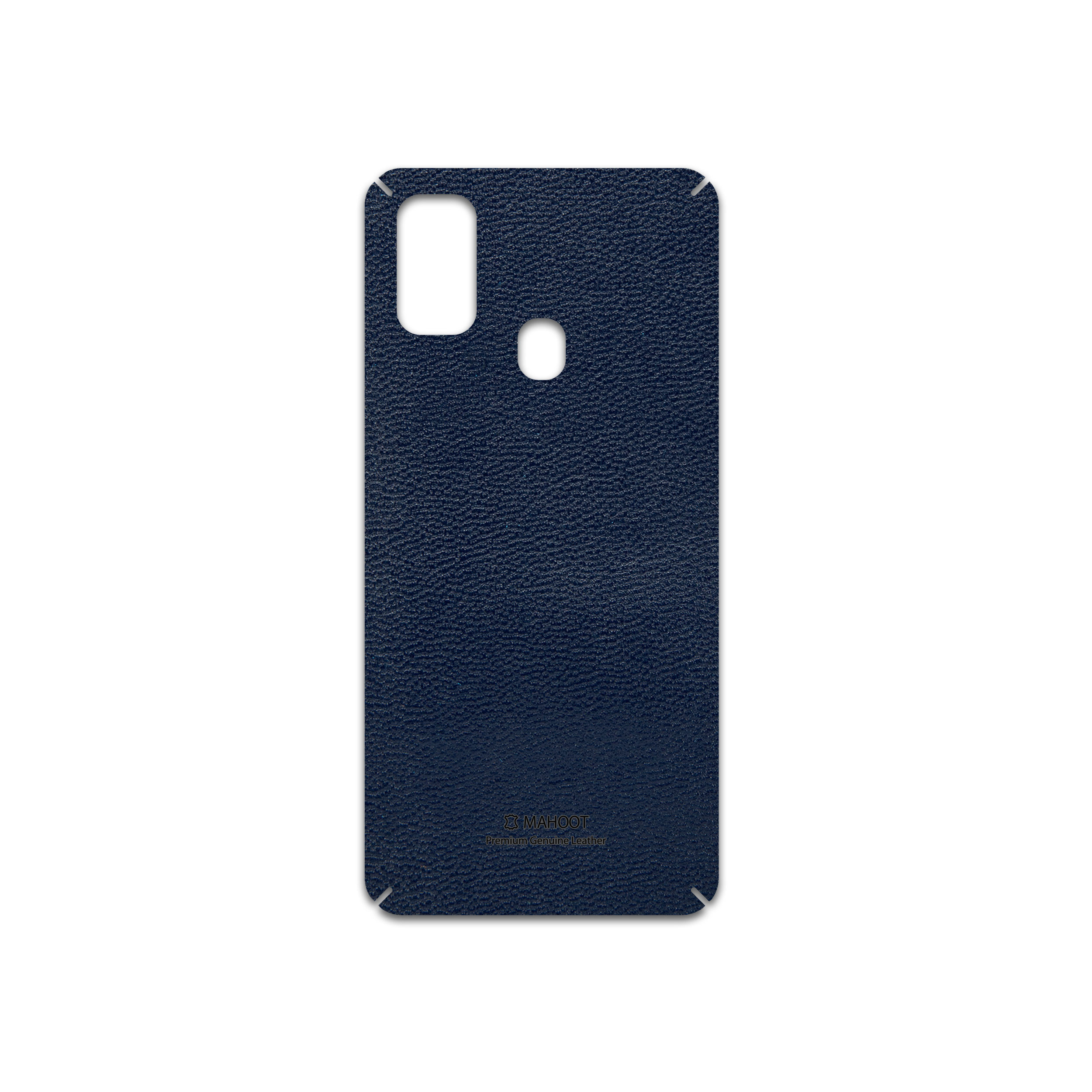 برچسب پوششی ماهوت مدل Deep-Blue-Leather مناسب برای گوشی موبایل سامسونگ Galaxy M21