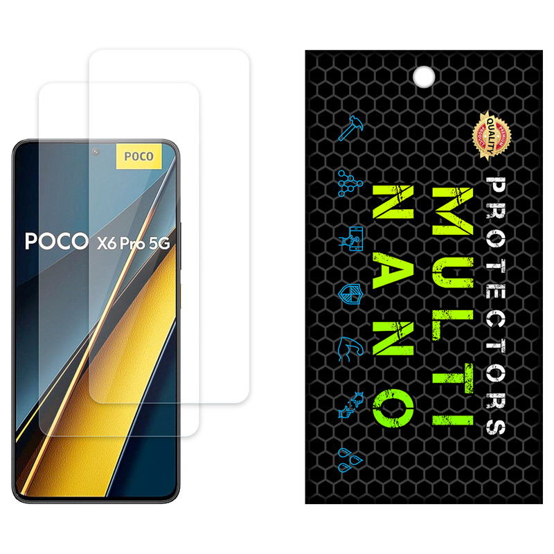 محافظ صفحه نمایش مولتی نانو مدل X-S2N مناسب برای گوشی موبایل شیائومی Poco X6 Pro بسته دو عددی | کالا برتری
