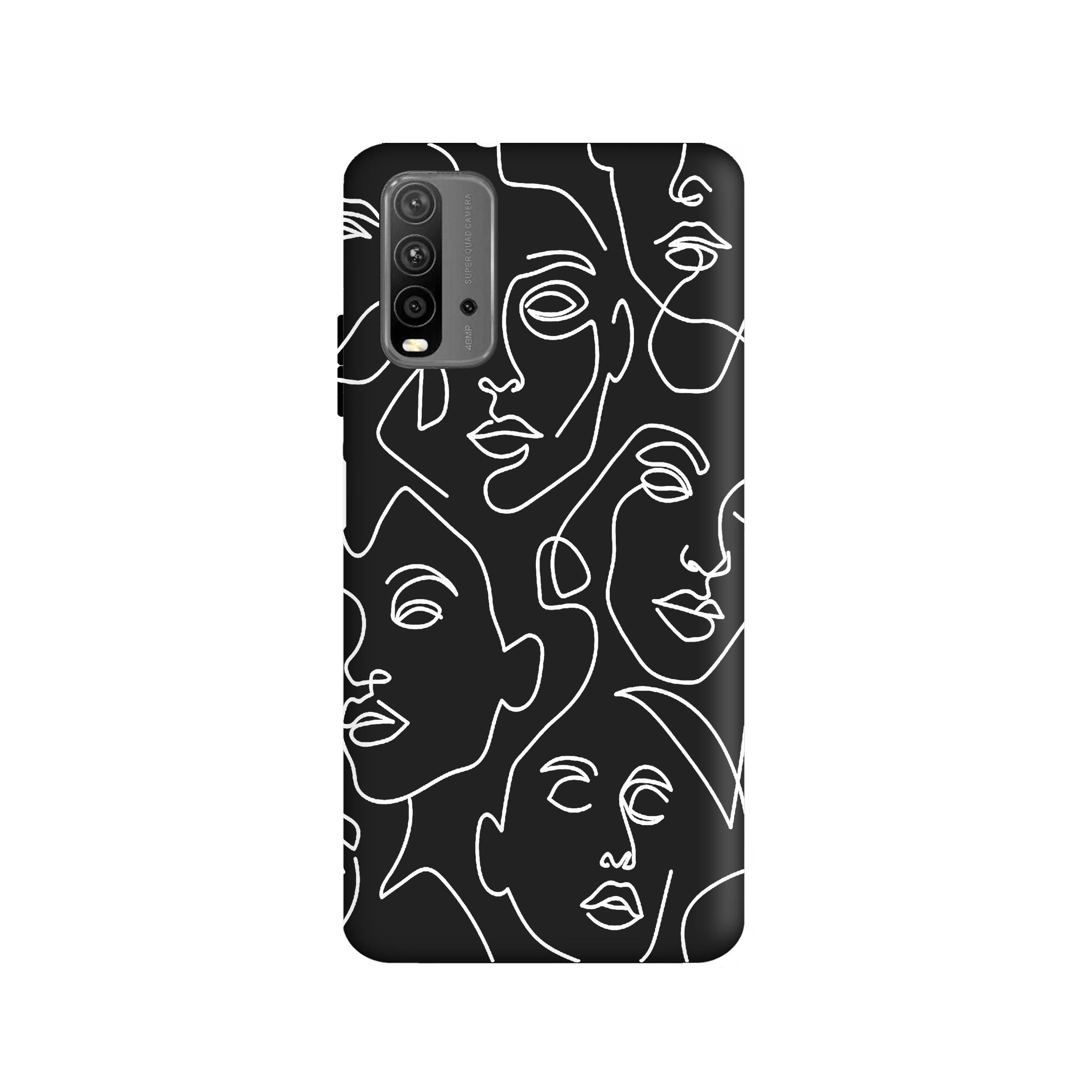 کاور طرح مینیمال چهره کد 646 مناسب برای گوشی موبایل شیائومی Redmi 9T