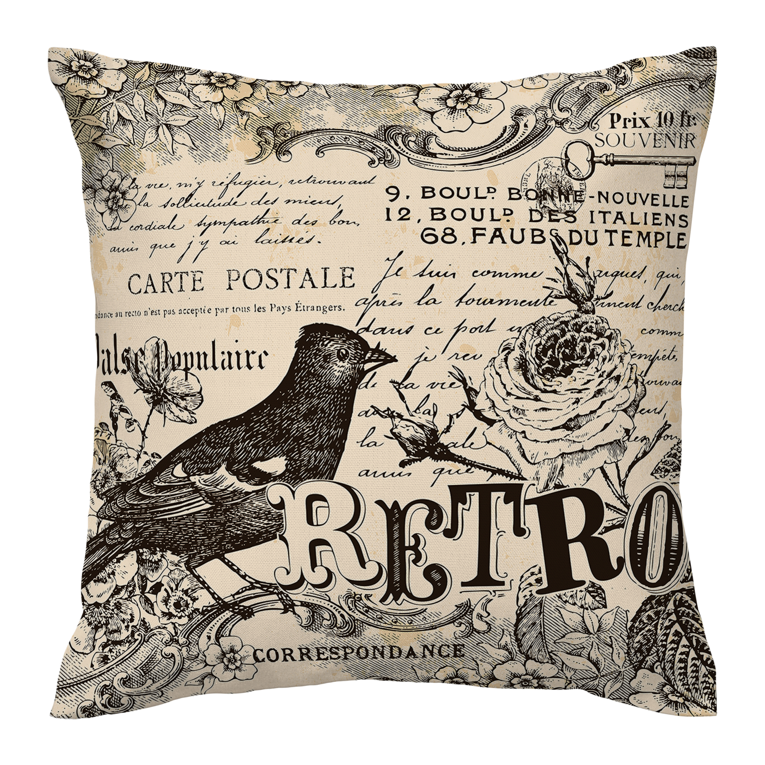 کاور کوسن مدل روزنامه ای دورو طرح دار کد 1400162