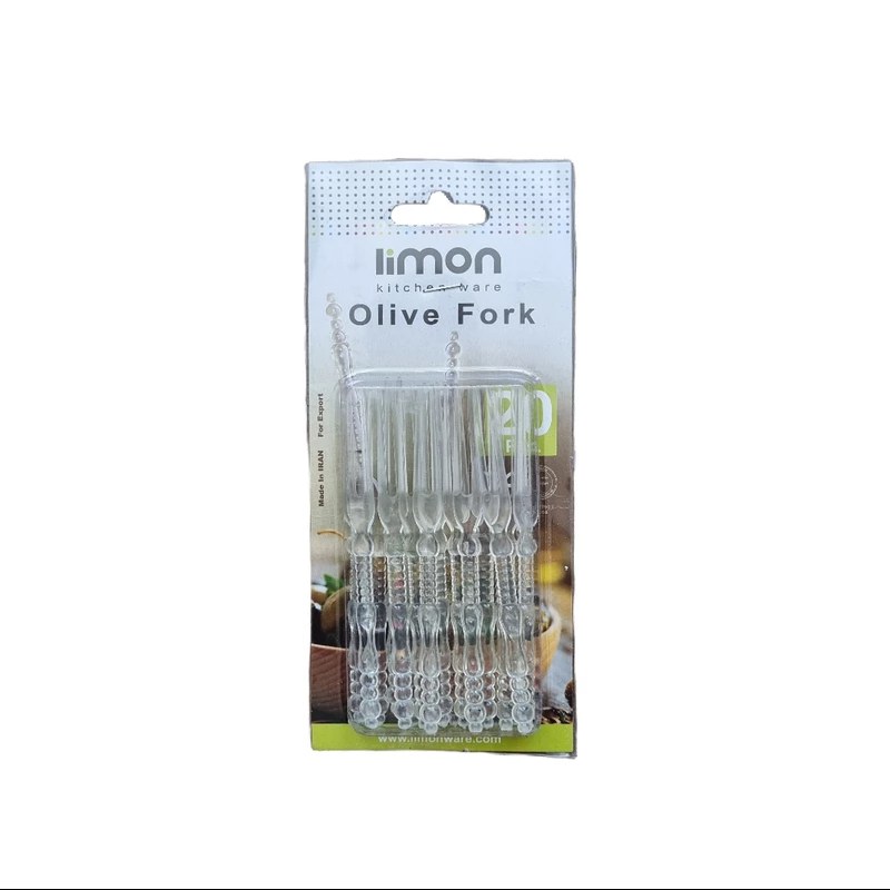 چنگال زیتون خوری لیمون کد fr43 بسته 20 عددی