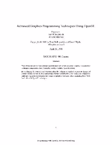 خرید و دانلود نسخه کامل کتاب Advanced Graphics Programming Techniques Using OpenGL