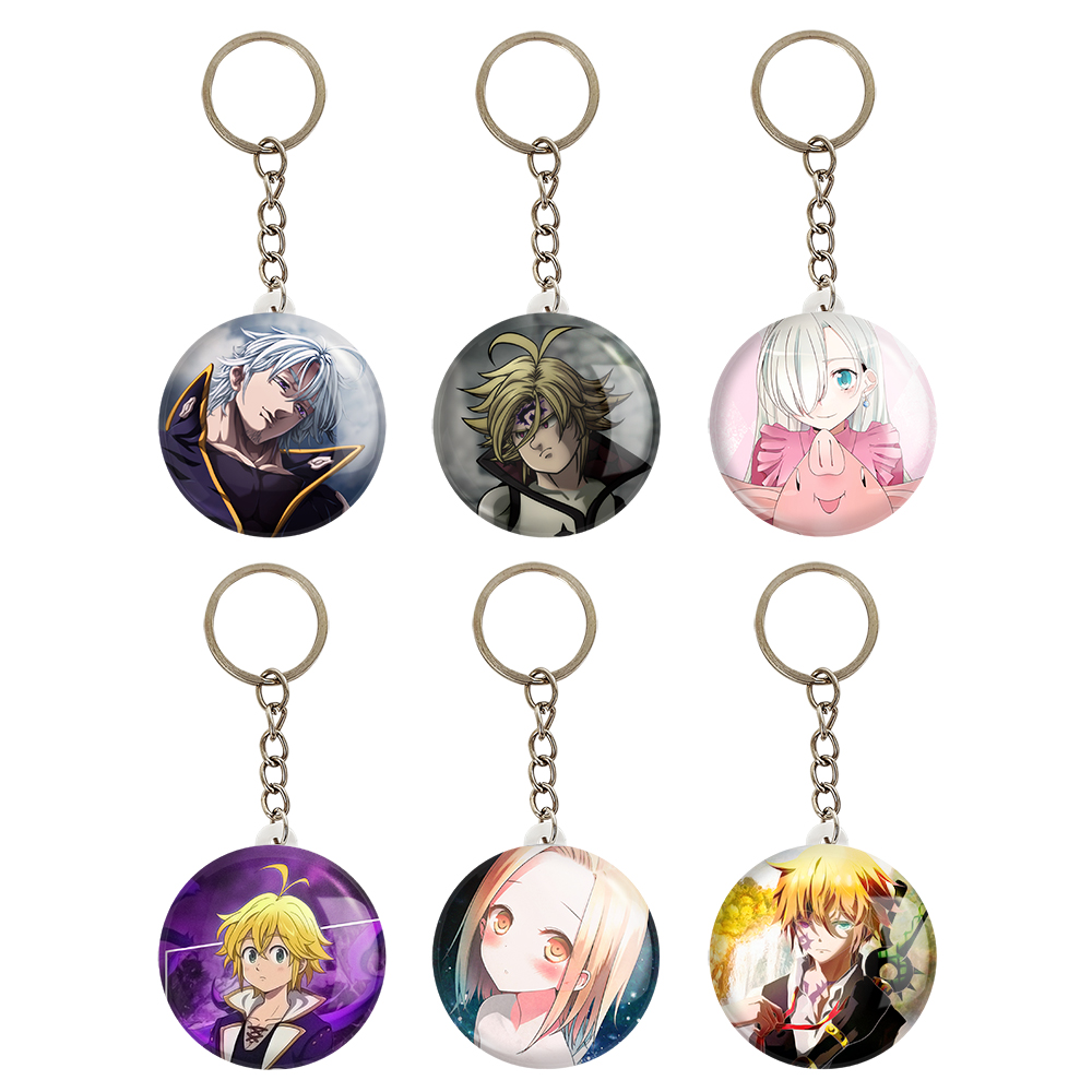 جاکلیدی خندالو مدل انیمه هفت گناه کبیره کد 961B مجموعه 6 عددی