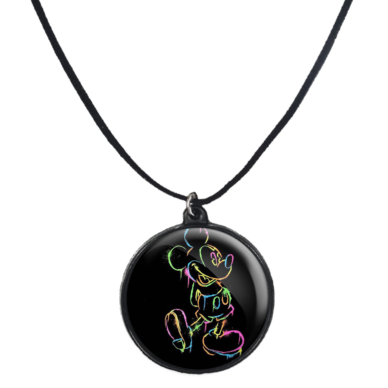 گردنبند پرمانه طرح میکی موس کد pmb.12846 مدل دو طرفه