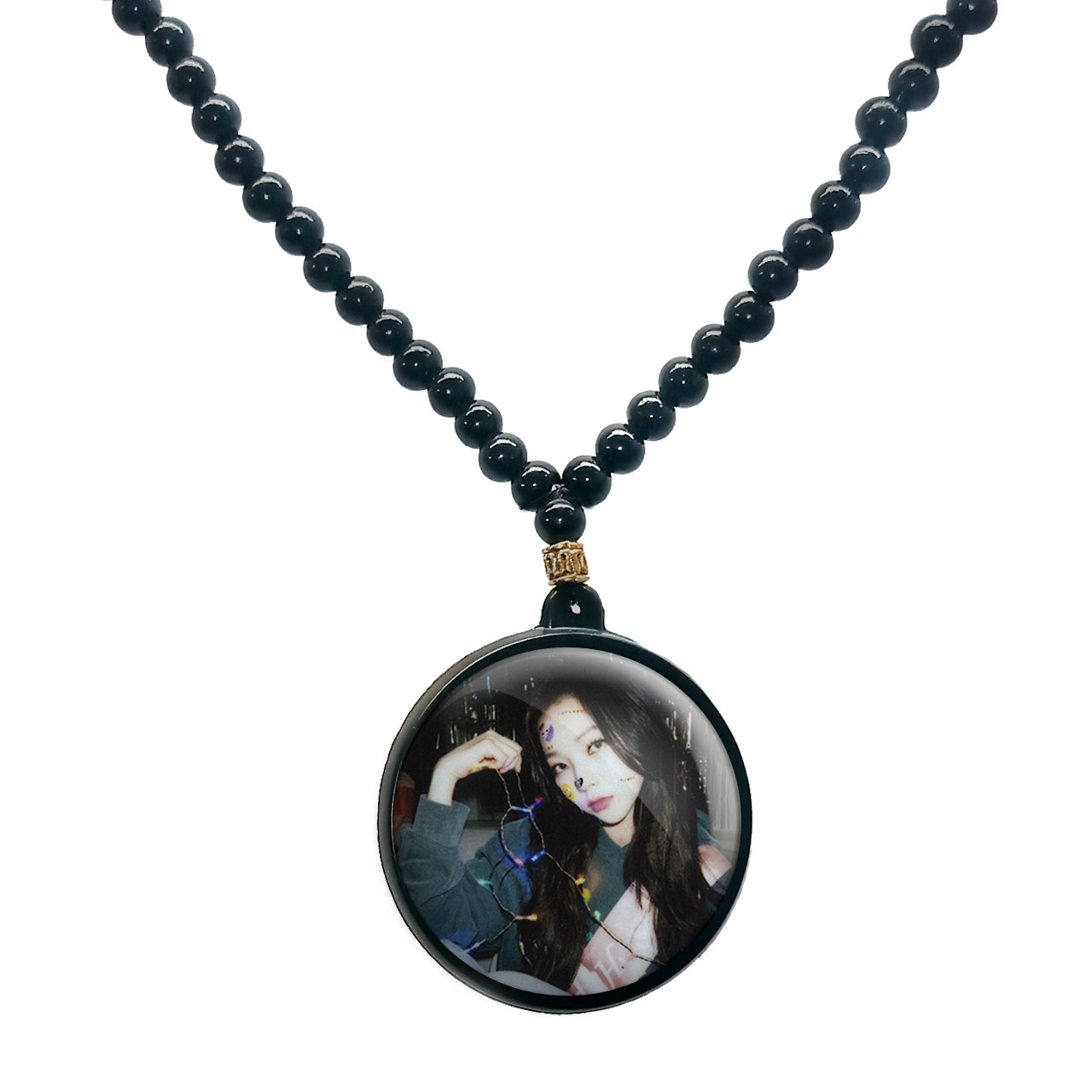 گردنبند پرمانه طرح aespa کد pmd.18464 مدل دو طرفه