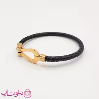 دستبند مردانه فرد Fred مشکی رزگلد