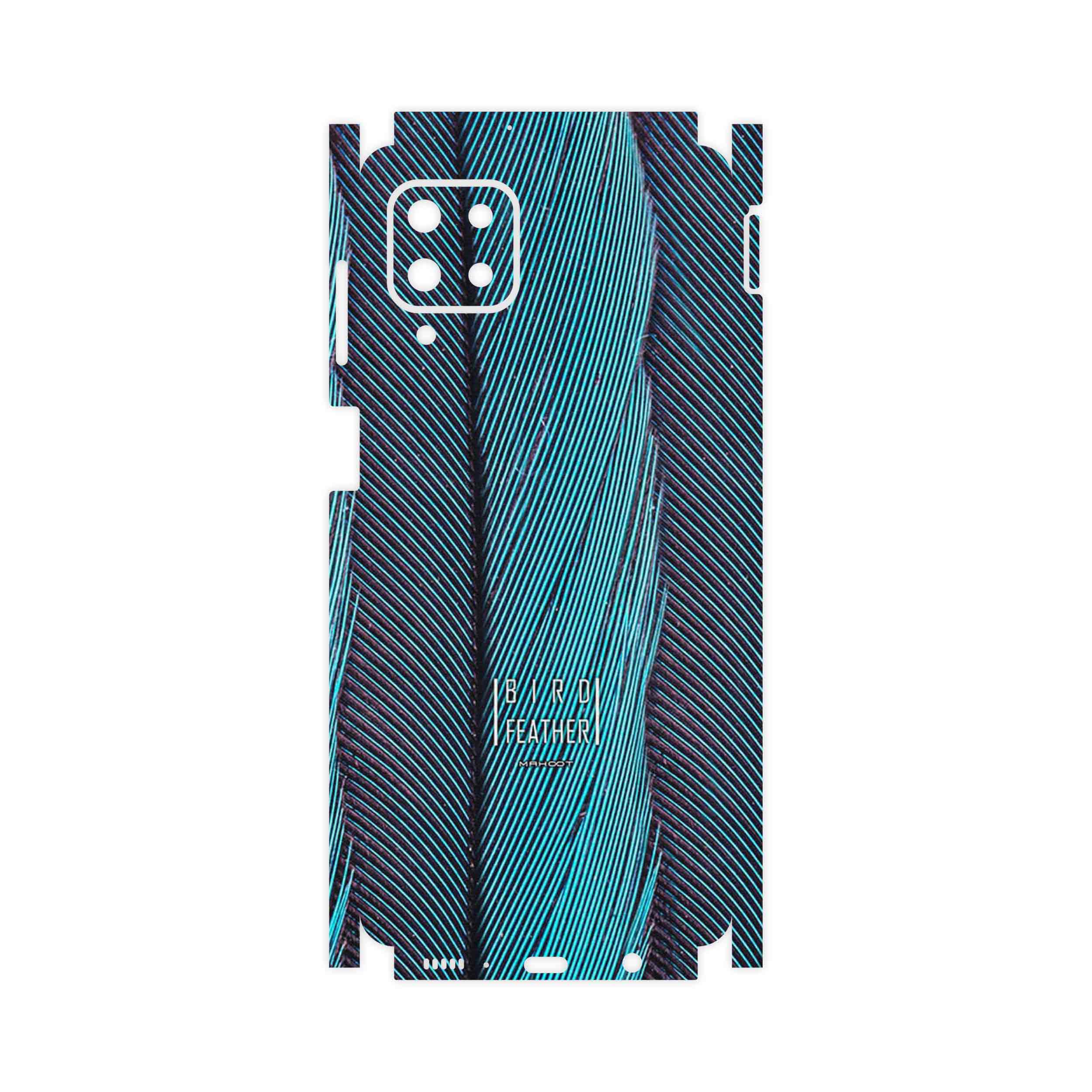 برچسب پوششی ماهوت مدل Turquoise feathers-FullSkin مناسب برای گوشی موبایل سامسونگ Galaxy M62