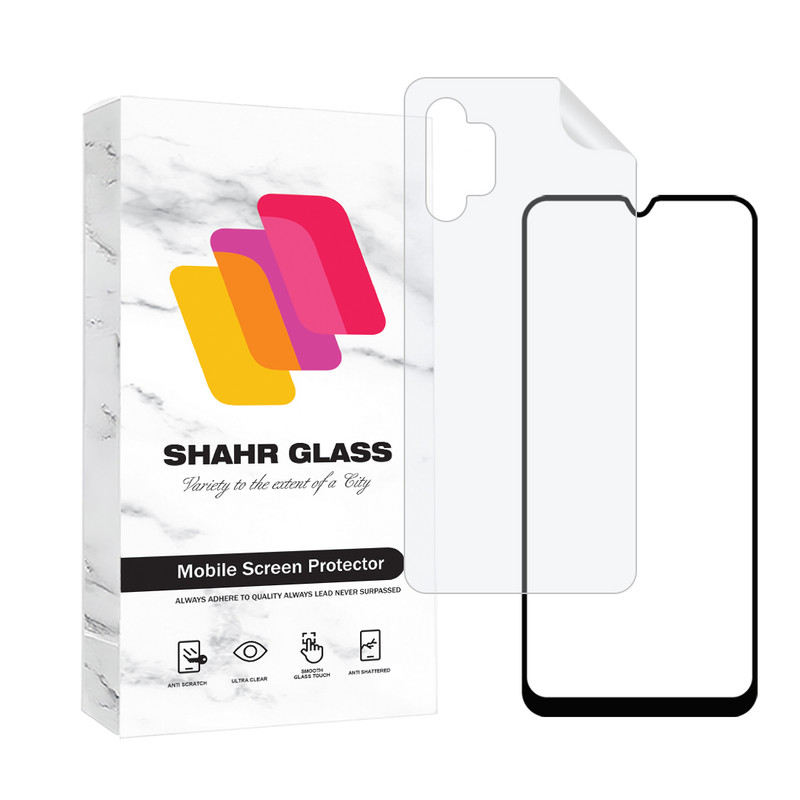 محافظ صفحه نمایش شفاف شهر گلس مدل CERAMINANOSH مناسب برای گوشی موبایل سامسونگ Galaxy A32 4G به همراه محافظ پشت گوشی | کالا برتری
