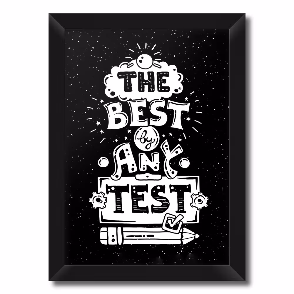 تابلو فنچ آرت طرح The Best By Any Test کد QT102H-WB