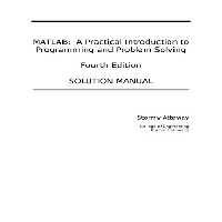 خرید و دانلود نسخه کامل کتاب MATLAB: A Practical Introduction to Programming and Problem Solving Solutions Manual