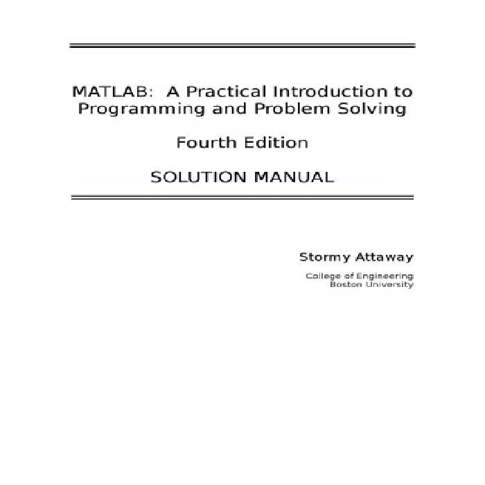خرید و دانلود نسخه کامل کتاب MATLAB: A Practical Introduction to Programming and Problem Solving Solutions Manual