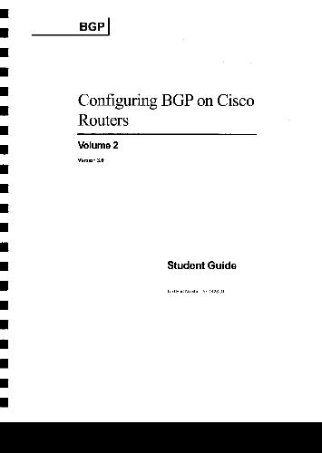 خرید و دانلود نسخه کامل کتاب Configuring BGP on Cisco Routers