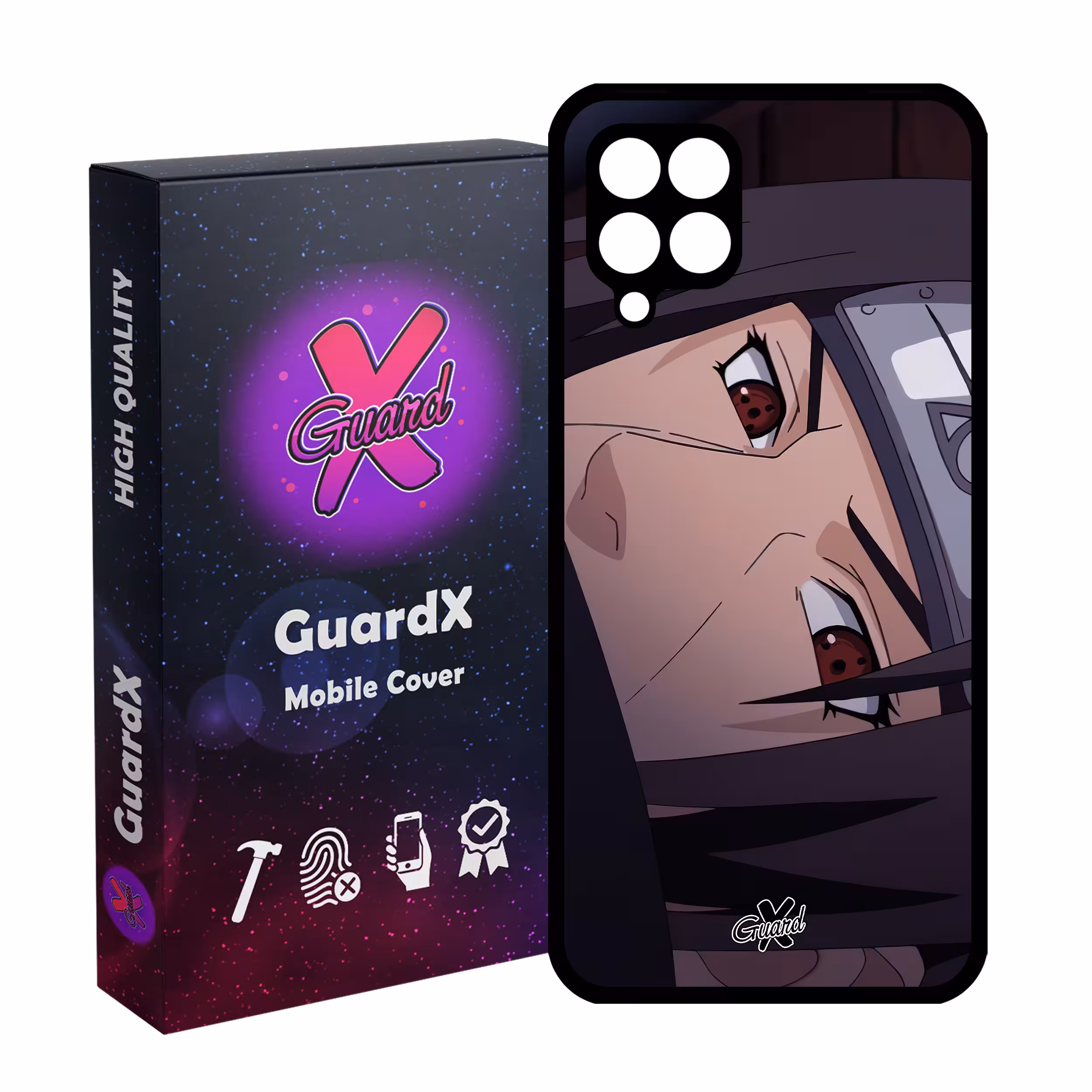 کاور گارد ایکس طرح Itachi Anime مدل Glass10475 مناسب برای گوشی موبایل سامسونگ Galaxy A12/M12/F12