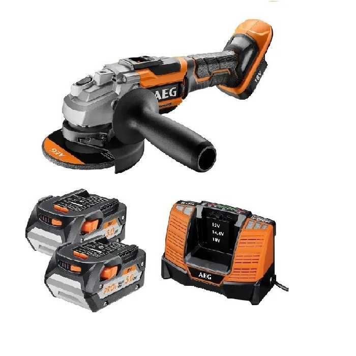 مینی فرز شارژی 18 ولت آاگ مدل BEWS18-125BLLI-402C