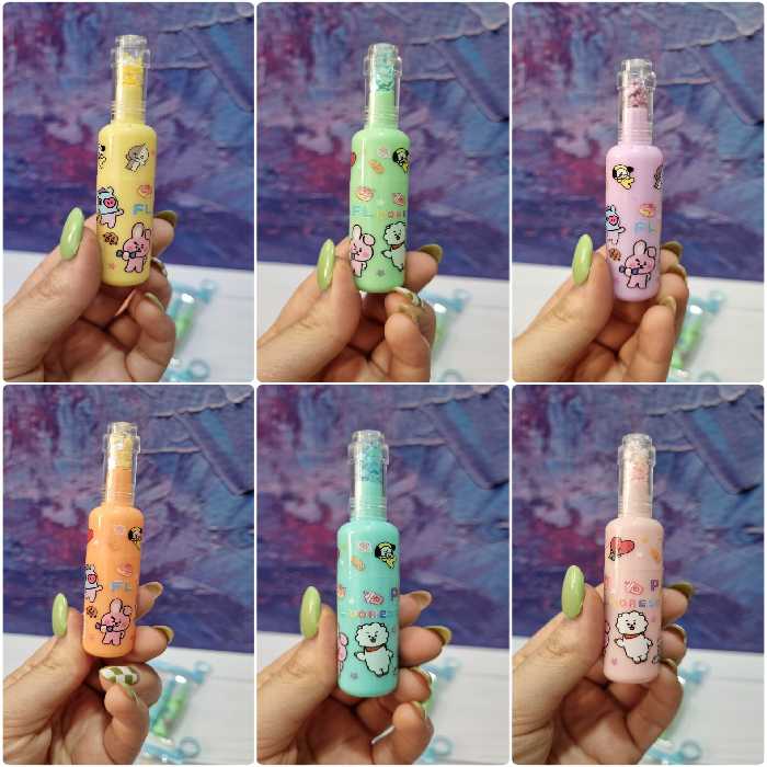 ماژیک هایلایتر طرح بی تی اس بی تی 21 مدل شامپاین 6 رنگ فسفری پاستلی تکی