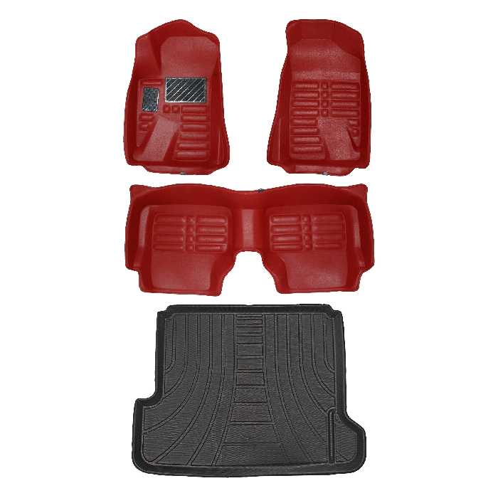    کفپوش پنج بعدی خودرو پانیذ مدل EVA مناسب برای سمند ال ایکس به همراه کفپوش صندوق