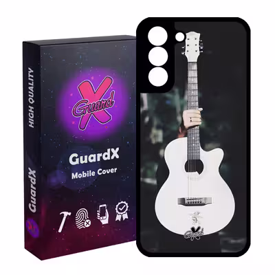 کاور گارد ایکس طرح گیتار مدل Glass10263 مناسب برای گوشی موبایل سامسونگ Galaxy S21 FE