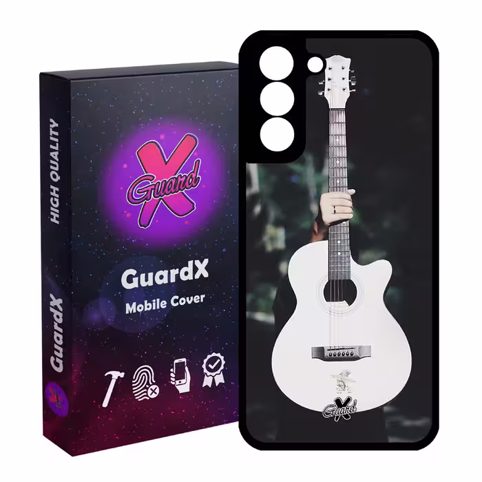 کاور گارد ایکس طرح گیتار مدل Glass10263 مناسب برای گوشی موبایل سامسونگ Galaxy S21 FE