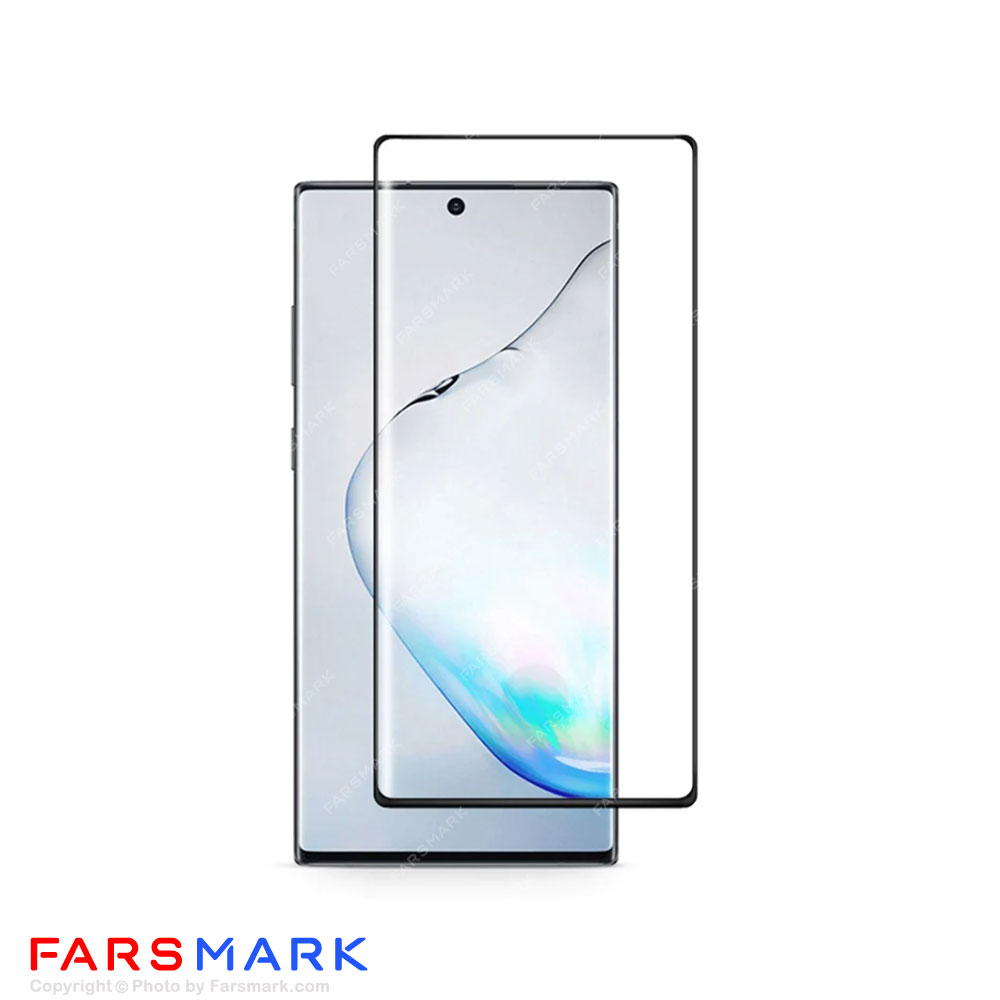 گلس فول چسب خمیده سامسونگ Samsung Galaxy Note 10 Plus شفاف