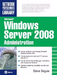 خرید و دانلود نسخه کامل کتاب Microsoft Windows Server 2008 Administration