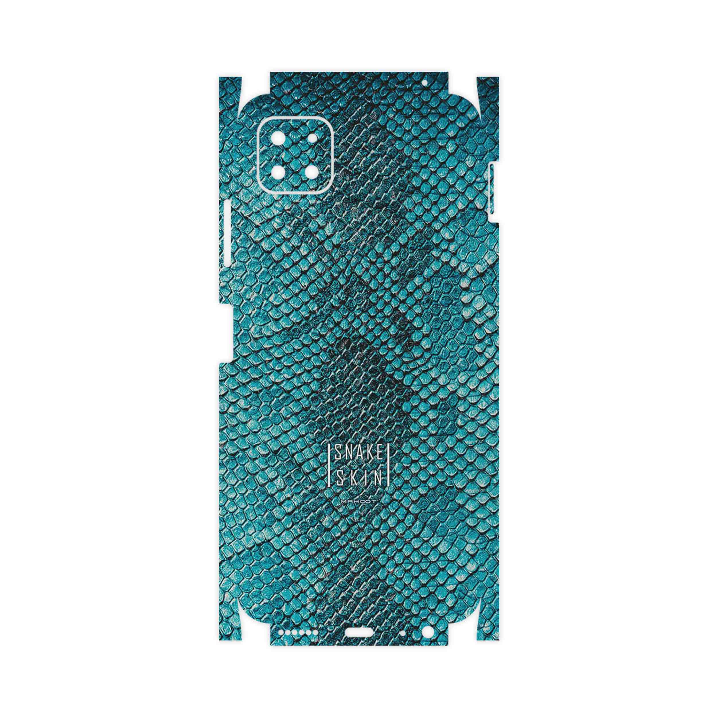 برچسب پوششی ماهوت مدل Blue Snake Skin-FullSkin مناسب برای گوشی موبایل سامسونگ Galaxy A22 5G