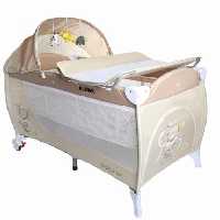 تخت و پارک نوزاد ولتک مدل کامفورت کرم Volltek Comfort