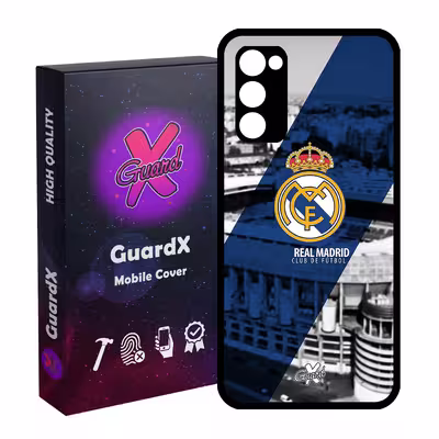 کاور گارد ایکس طرح Real Madrid مدل Glass10054 مناسب برای گوشی موبایل سامسونگ Galaxy S20 FE