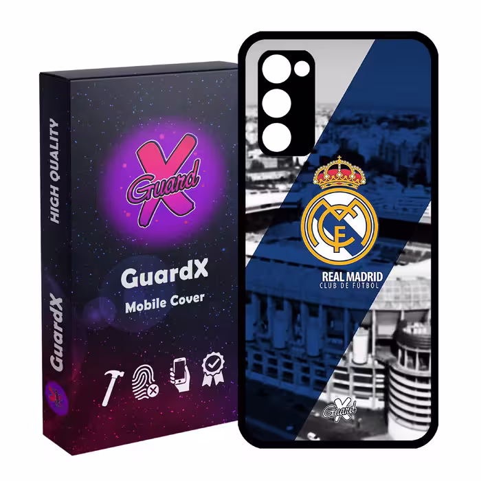 کاور گارد ایکس طرح Real Madrid مدل Glass10054 مناسب برای گوشی موبایل سامسونگ Galaxy S20 FE
