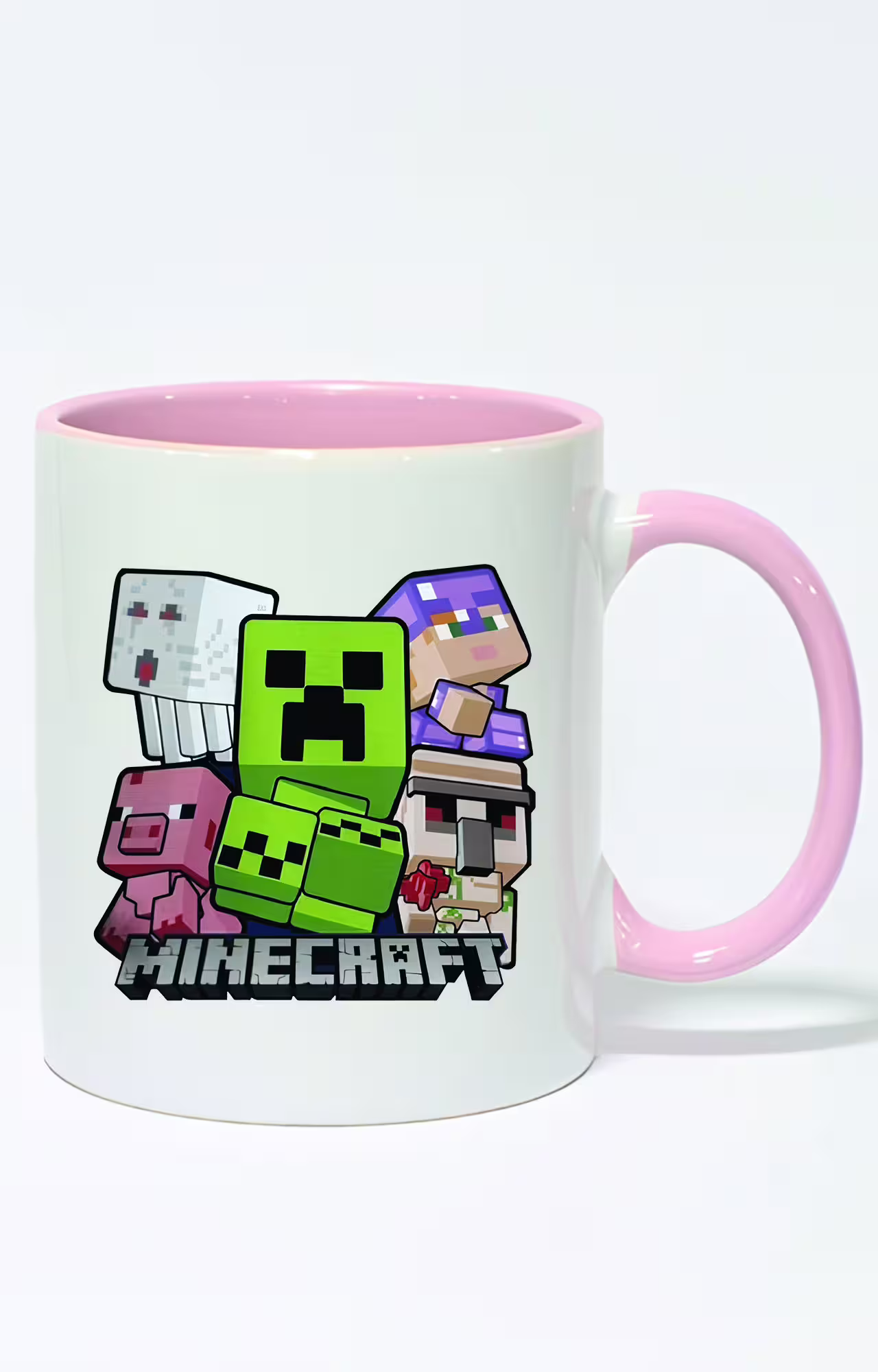 ماگ دسته و داخل رنگی طرح minecraft کد 3520