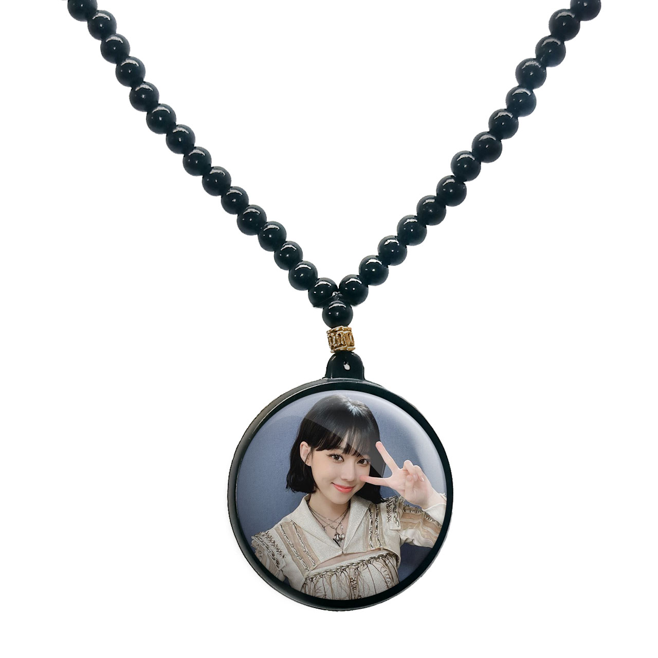 گردنبند پرمانه طرح aespa کد pmd.18659 مدل دو طرفه