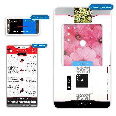 برچسب پوششی ماهوت مدل Pink-Flower مناسب برای گوشی موبایل آنر 9A