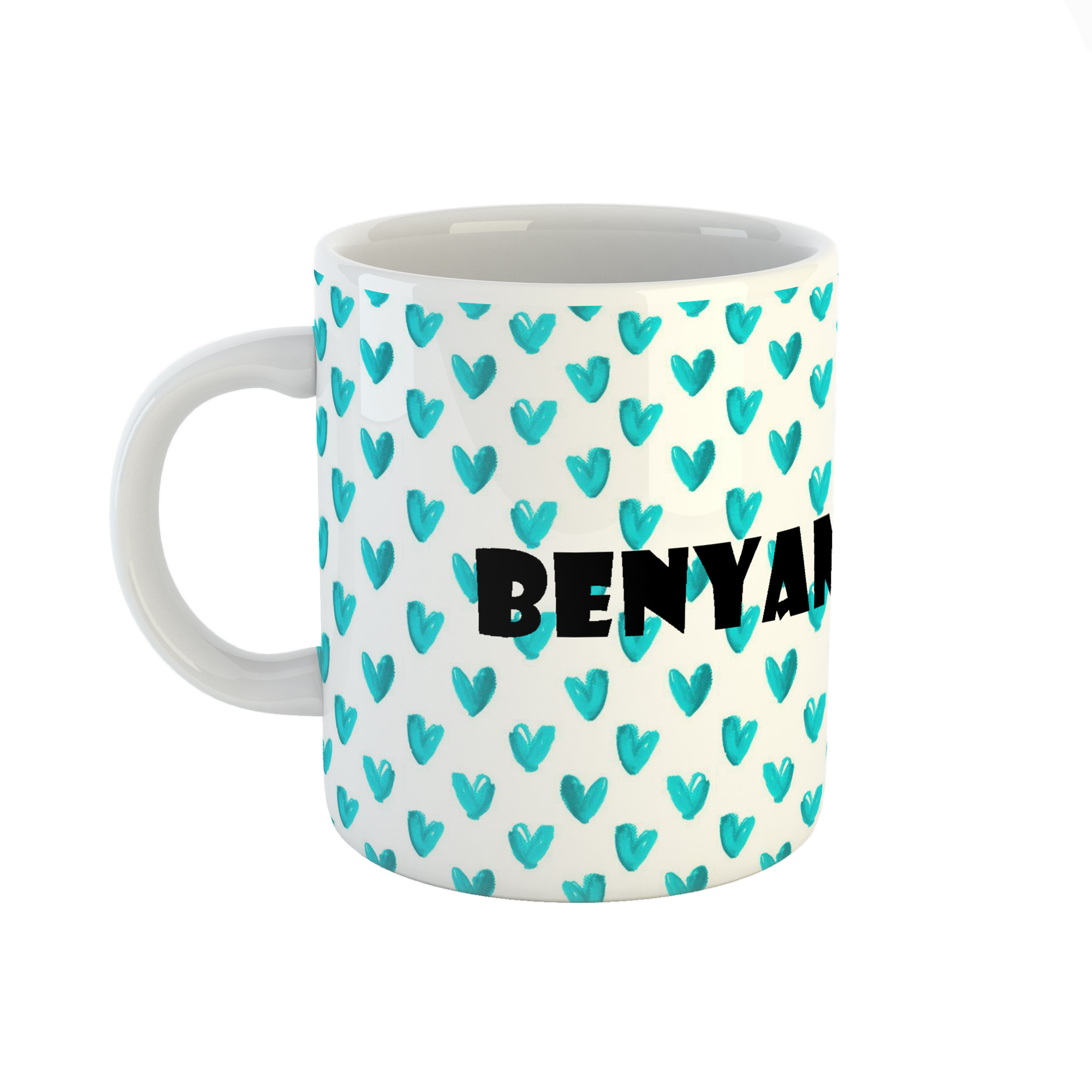 ماگ طرح اسم بنیامین مدل قلب کد 1252