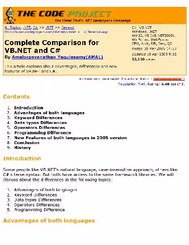 خرید و دانلود نسخه کامل کتاب Comparison of VB and C#