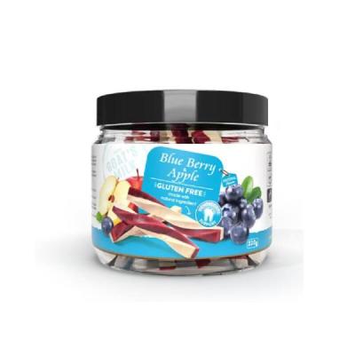 تشویقی سگ بدون گلوتن هابون طعم شیر بز، بلوبری و سیب Howbone Goat milk with blue berry & apple وزن 220 گرم