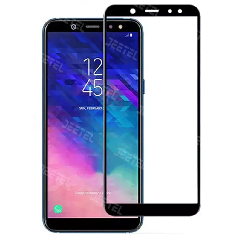 گلس تمام صفحه شیشه ای سامسونگ Galaxy A6 مدل HD Plus