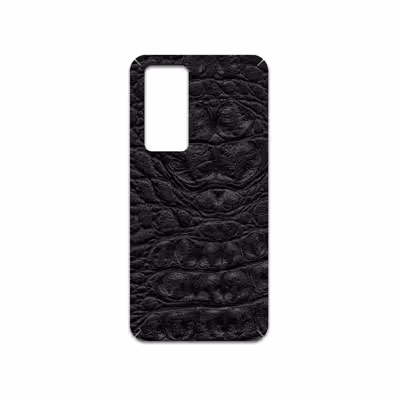 برچسب پوششی ماهوت مدل Black-Crocodile-Leather مناسب برای گوشی موبایل شیائومی 12T