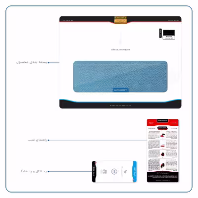 برچسب پوششی ماهوت مدل Blue-Leather مناسب برای تبلت مایکروسافت Surface Pro 2 2013