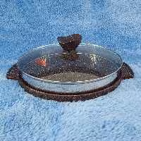 تابه گریل استیک پیلو PILAU رنگ زرشکی تیره سایز 28