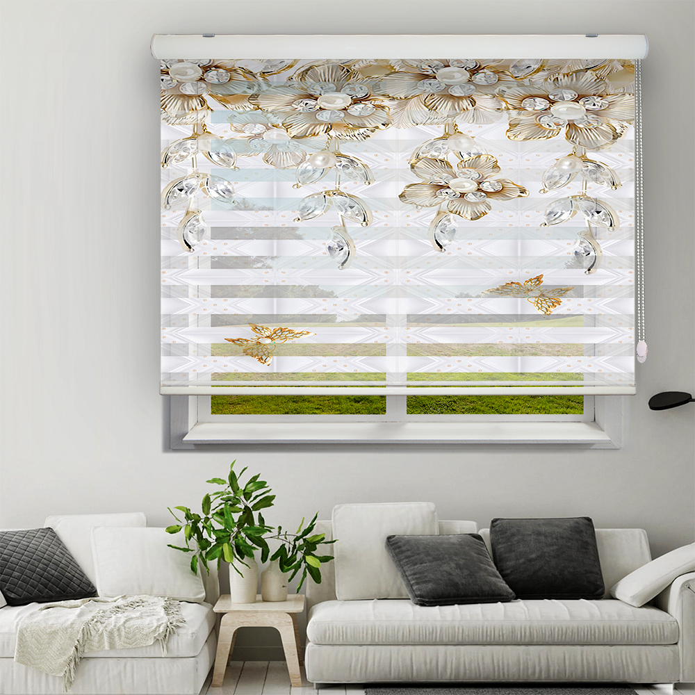 پرده زبرا مدل TD-114 سایز 150x150 سانتی متر