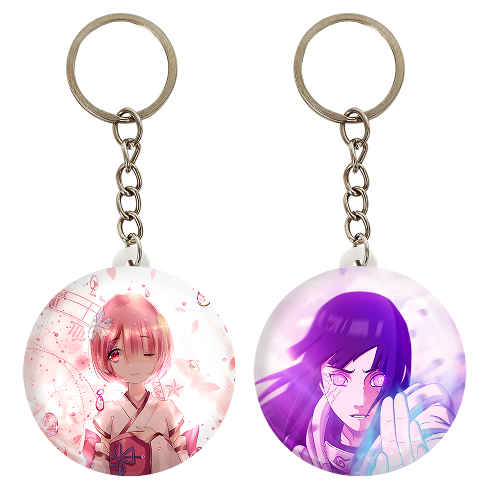 جاکلیدی خندالو مدل هیناتا هیوگا و رم و رام انیمه دختر کد 1213912145 مجموعه 2 عددی