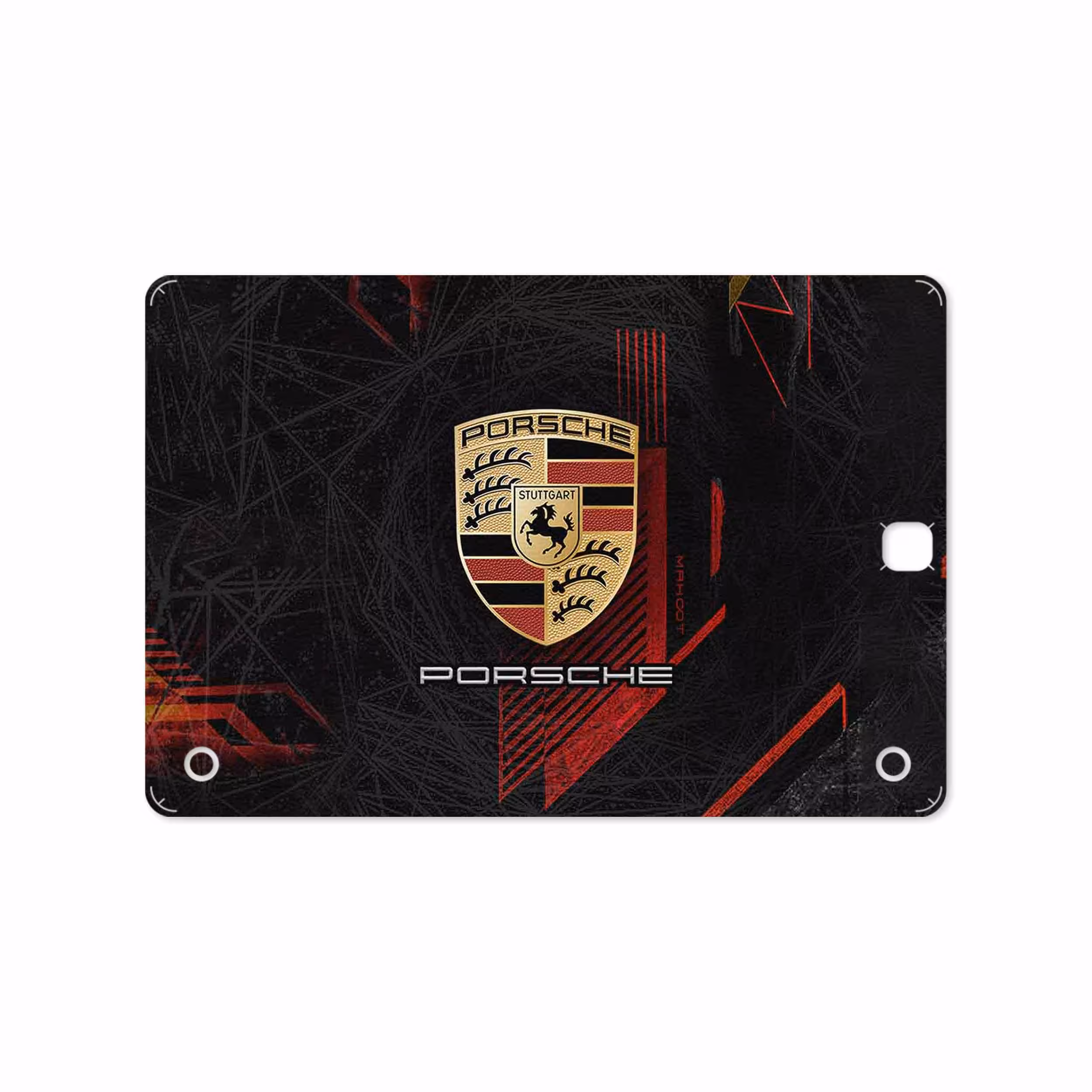 برچسب پوششی ماهوت مدل Porsche-Logo مناسب برای تبلت سامسونگ Galaxy Tab A 9.7 2015 T555