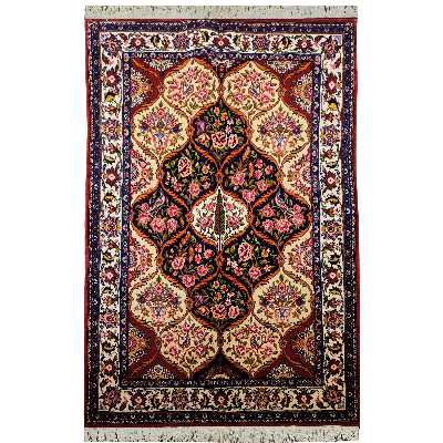 فرش دستبافت سه متری طرح درخت زندگی کد AA425