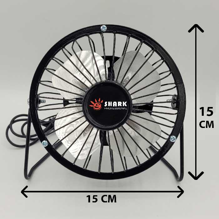 پنکه رومیزی USB شارک مدل SMALL-13CM فلزی
