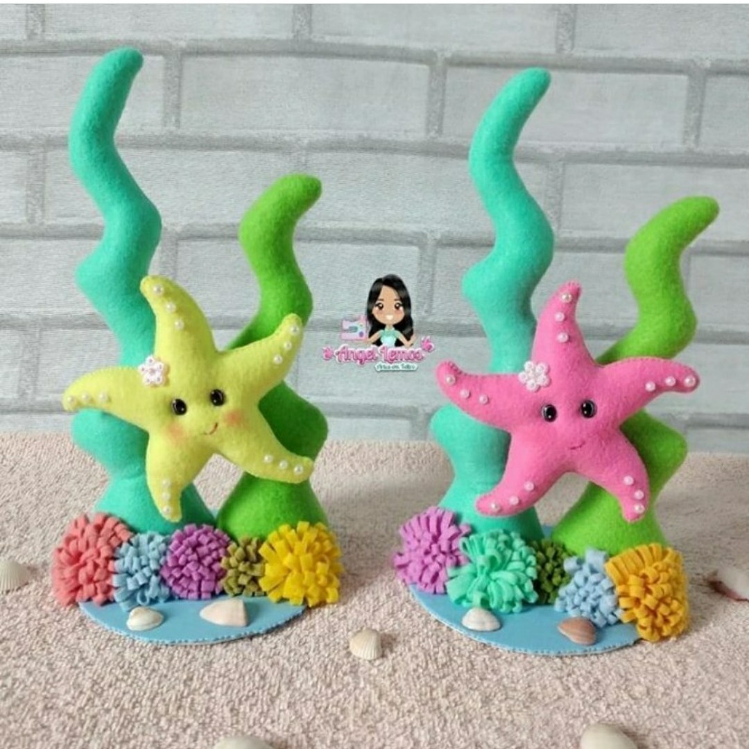 دکوری تزئینی طرح ستاره ی دریایی وجلبک 